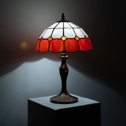 Brilagi - Tiffany-bordlampe i glasmosaik SIENNA 1xE27/60W/230V