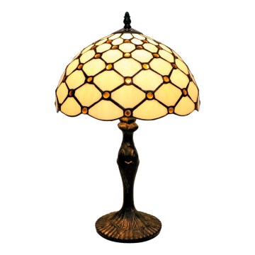 BRILAGI - Tiffany bordlampe IVORY SMOOTH 1xE27/60W/230V