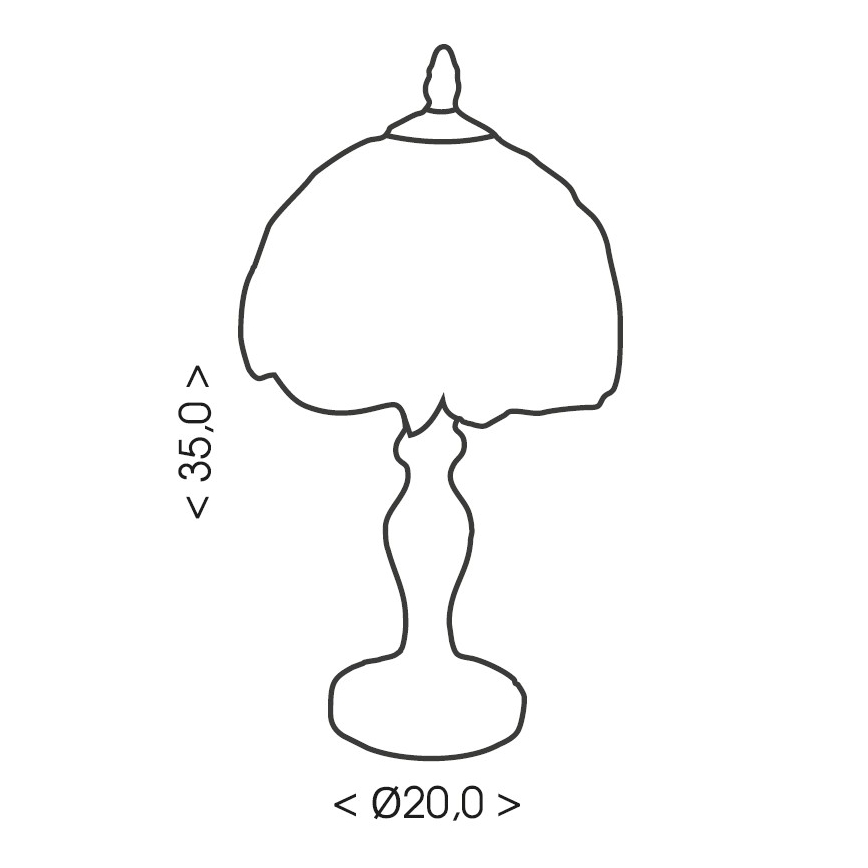 Brilagi - Tiffany bordlampe JUNGLE 1xE27/60W/230V