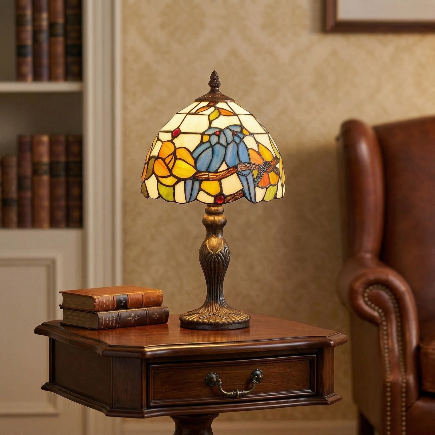 Brilagi - Tiffany bordlampe JUNGLE 1xE27/60W/230V