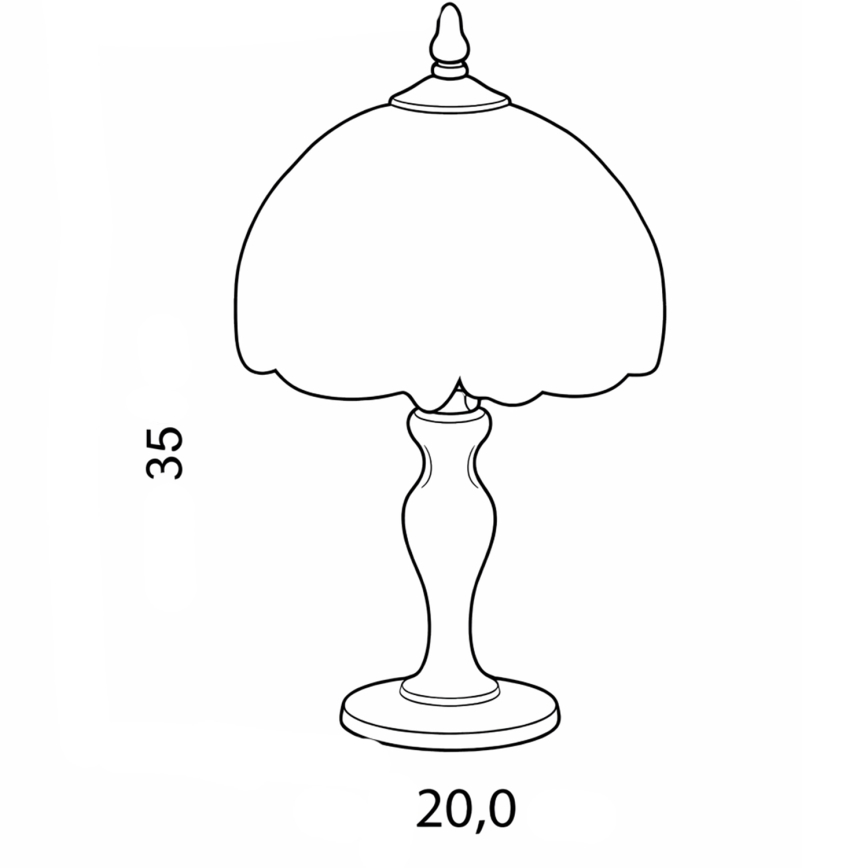 Brilagi - Tiffany-bordlampe SIENNA 1xE27/60W/230V