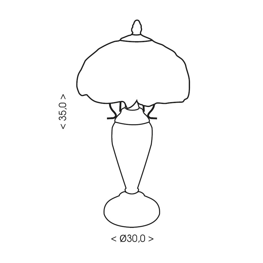 Brilagi - Tiffany-bordlampe SUNFLOWER 1xE27/60W/230V + 1xE14/40W