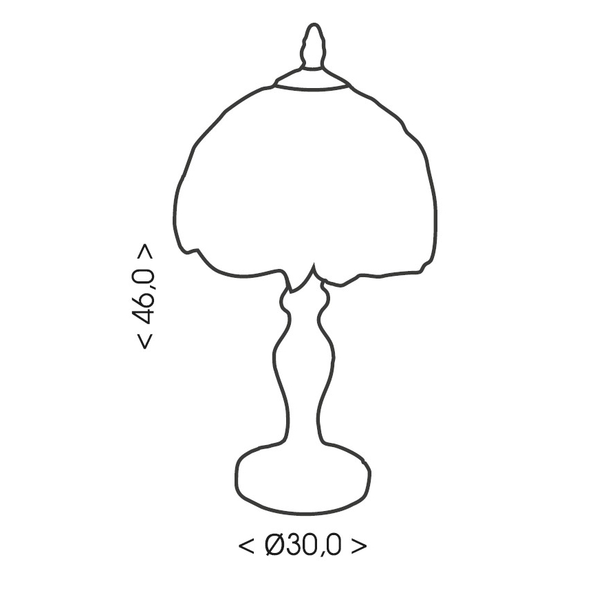 Brilagi - Tiffany-glas bordlampe JUNGLE 1xE27/60W/230V