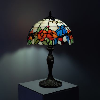 Brilagi - Tiffany-glas bordlampe JUNGLE 1xE27/60W/230V