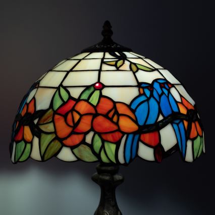 Brilagi - Tiffany-glas bordlampe JUNGLE 1xE27/60W/230V