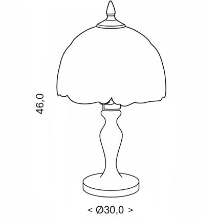Brilagi - Tiffany-glas bordlampe JUNGLE 1xE27/60W/230V