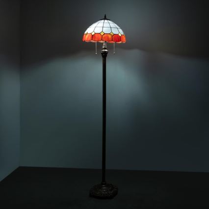Brilagi - Tiffany-glas gulvlampe SIENNA 2xE27/60W/230V