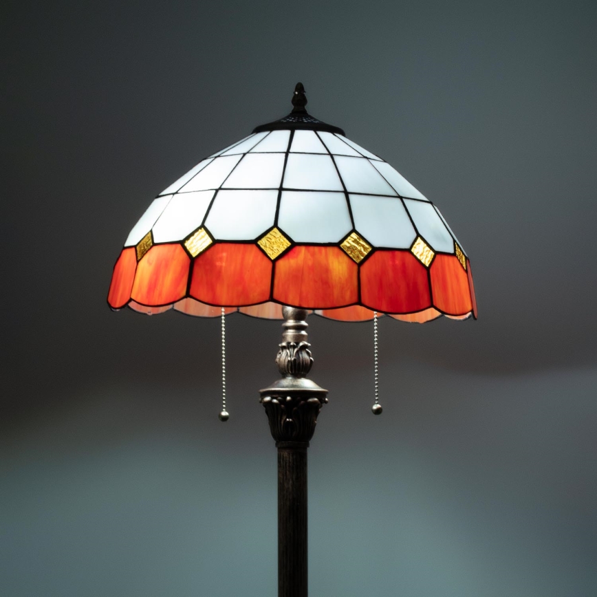Brilagi - Tiffany-glas gulvlampe SIENNA 2xE27/60W/230V