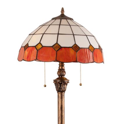 Brilagi - Tiffany-glas gulvlampe SIENNA 2xE27/60W/230V