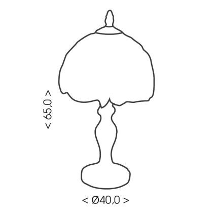 Brilagi - Tiffany-glasbordlampe JUNGLE 1xE27/60W/230V