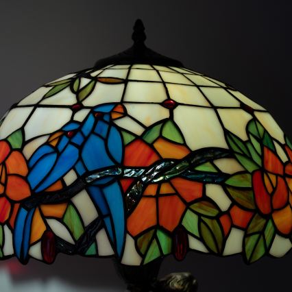 Brilagi - Tiffany-glasbordlampe JUNGLE 1xE27/60W/230V