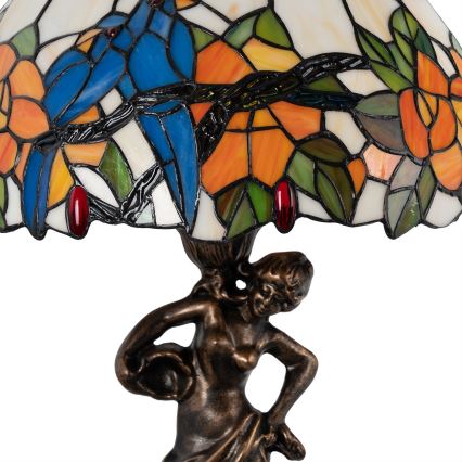 Brilagi - Tiffany-glasbordlampe JUNGLE 1xE27/60W/230V