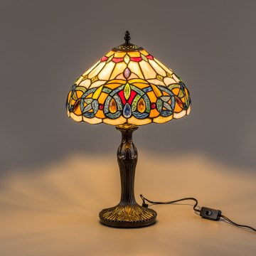 Brilagi - Tiffany-glasbordlampe LUISA 1xE27/40W/230V
