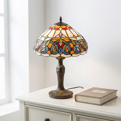 Brilagi - Tiffany-glasbordlampe LUISA 1xE27/40W/230V