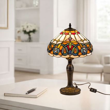 Brilagi - Tiffany-glasbordlampe LUISA 1xE27/40W/230V