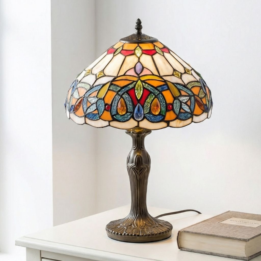 Brilagi - Tiffany-glasbordlampe LUISA 1xE27/40W/230V