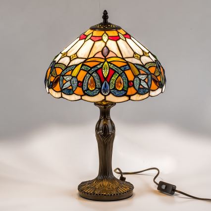 Brilagi - Tiffany-glasbordlampe LUISA 1xE27/40W/230V