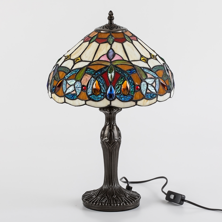 Brilagi - Tiffany-glasbordlampe LUISA 1xE27/40W/230V