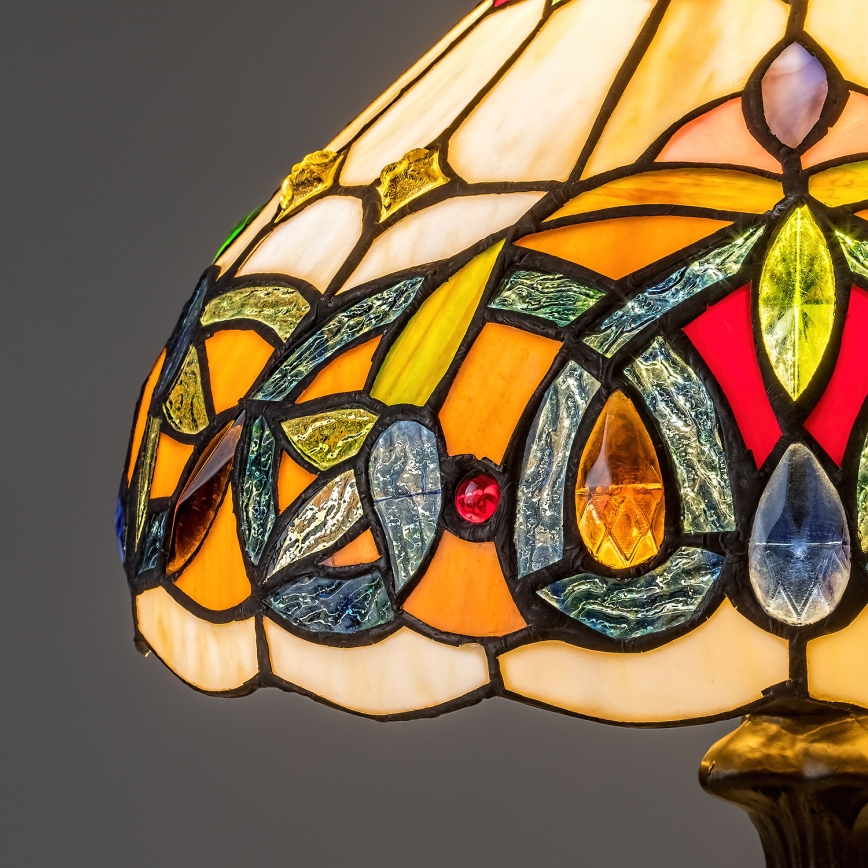 Brilagi - Tiffany-glasbordlampe LUISA 1xE27/40W/230V