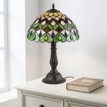 Brilagi - Tiffany-glasbordlampe MARGARET 1xE27/40W/230V