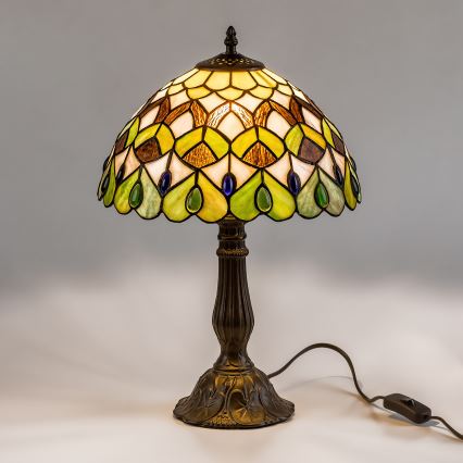 Brilagi - Tiffany-glasbordlampe MARGARET 1xE27/40W/230V