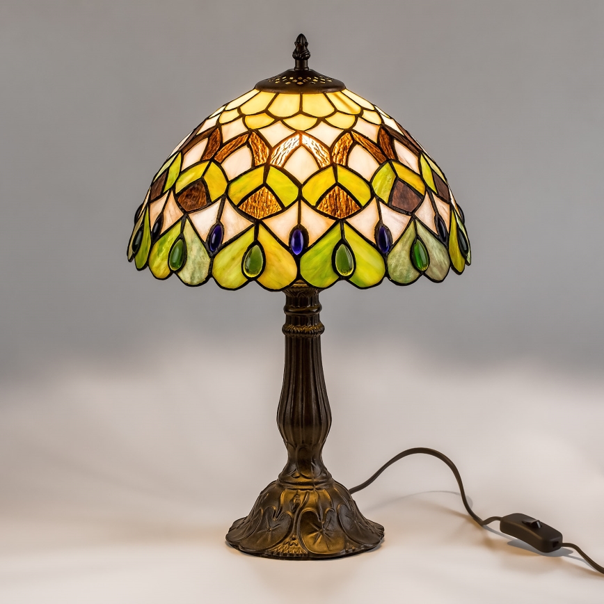Brilagi - Tiffany-glasbordlampe MARGARET 1xE27/40W/230V