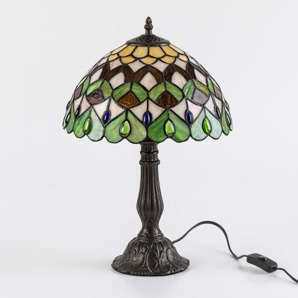 Brilagi - Tiffany-glasbordlampe MARGARET 1xE27/40W/230V