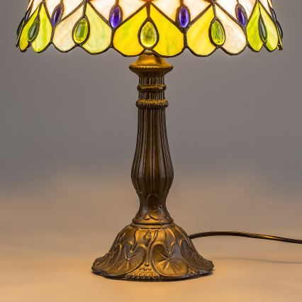 Brilagi - Tiffany-glasbordlampe MARGARET 1xE27/40W/230V