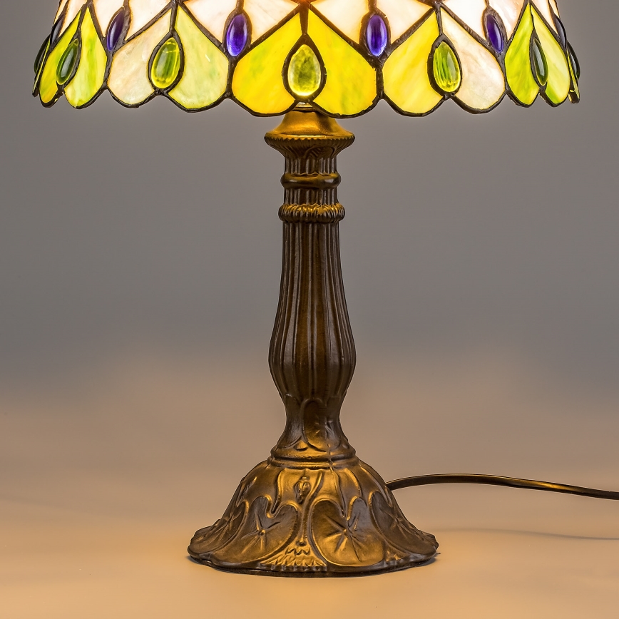 Brilagi - Tiffany-glasbordlampe MARGARET 1xE27/40W/230V