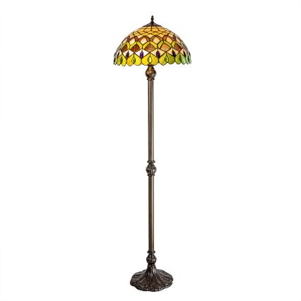 Brilagi - Tiffany glasgulvlampe MARGARET 2xE27/60W/230V