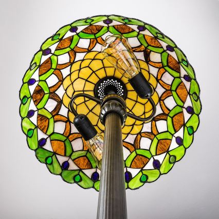 Brilagi - Tiffany glasgulvlampe MARGARET 2xE27/60W/230V