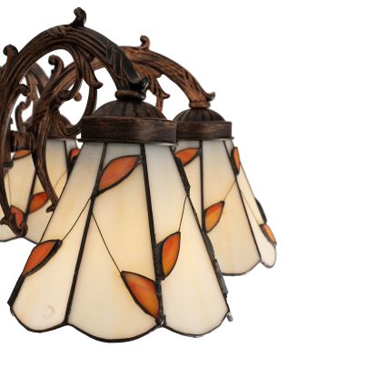 Brilagi - Tiffany glasloftlampe FOLIA 6xE27/60W/230V Ø 60 cm