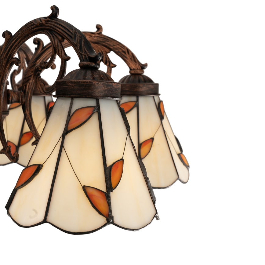 Brilagi - Tiffany glasloftlampe FOLIA 6xE27/60W/230V Ø 60 cm