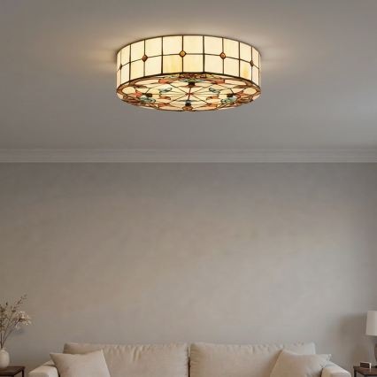 Brilagi - Tiffany glasloftlampe MIRABELLA 3xE27/60W/230V Ø 40 cm
