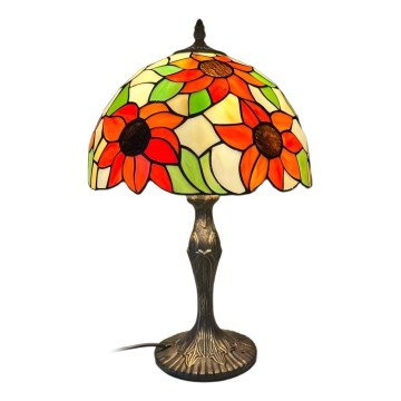 Brilagi - Tiffany glasmaleri bordlampe SUNFLOWER 1xE27/60W/230V