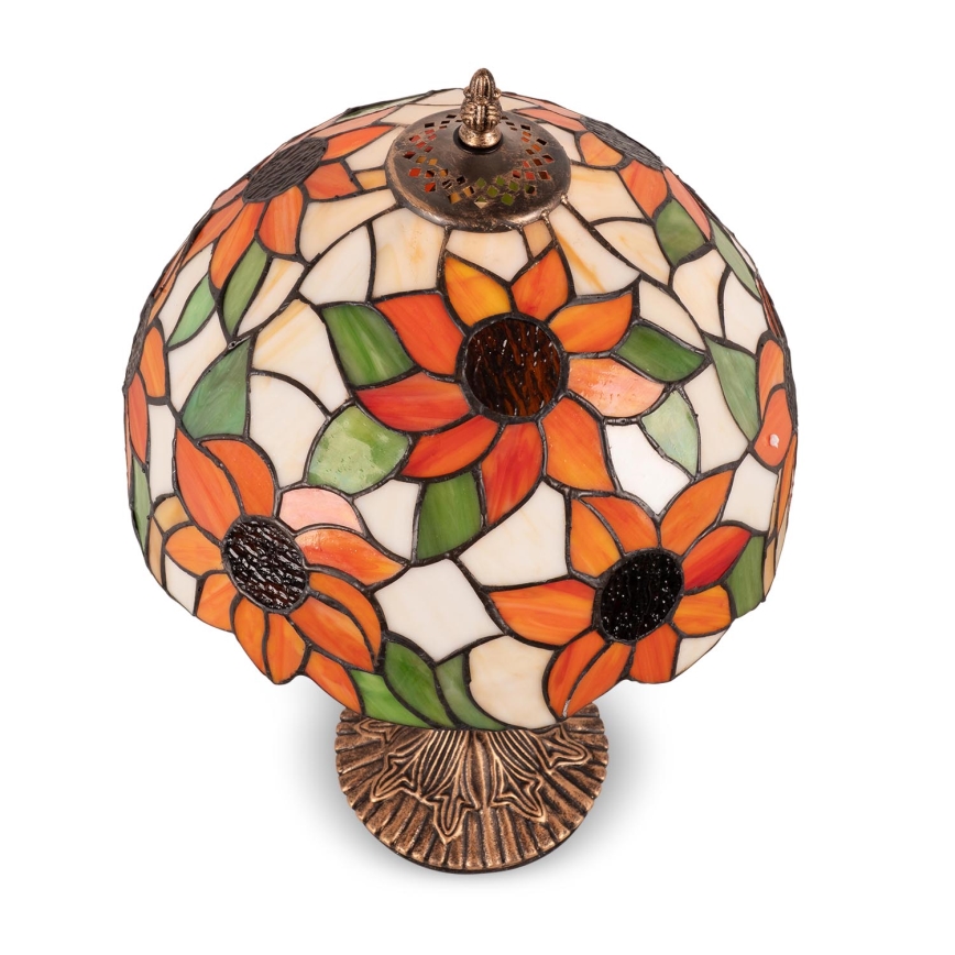 Brilagi - Tiffany glasmaleri bordlampe SUNFLOWER 1xE27/60W/230V