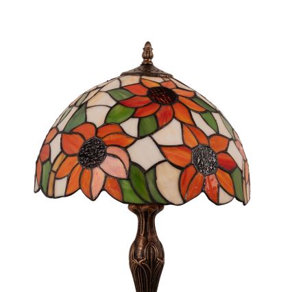 Brilagi - Tiffany glasmaleri bordlampe SUNFLOWER 1xE27/60W/230V