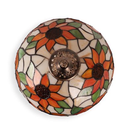 Brilagi - Tiffany glasmaleri bordlampe SUNFLOWER 1xE27/60W/230V
