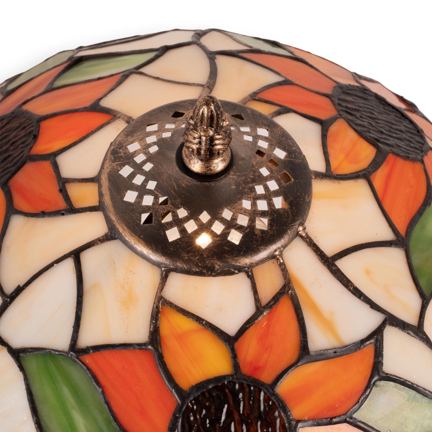 Brilagi - Tiffany glasmaleri bordlampe SUNFLOWER 1xE27/60W/230V