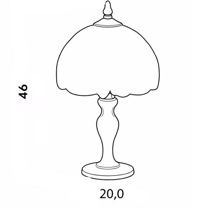 Brilagi - Tiffany glasmaleri bordlampe SUNFLOWER 1xE27/60W/230V