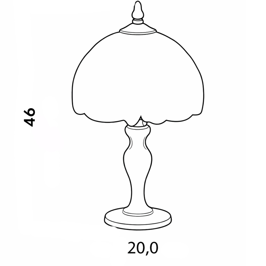 Brilagi - Tiffany glasmaleri bordlampe SUNFLOWER 1xE27/60W/230V