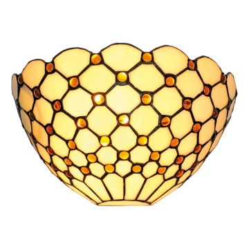 BRILAGI - Tiffany glasmaleri væglampe IVORY SMOOTH 1xE14/40W/230V