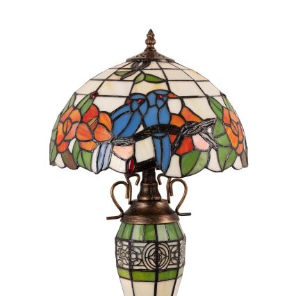 Brilagi - Tiffany-glasmosaik bordlampe JUNGLE 1xE27/60W/230V + 1xE14/40W