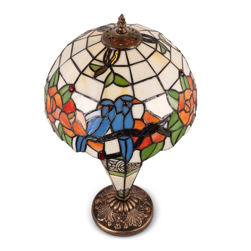 Brilagi - Tiffany-glasmosaik bordlampe JUNGLE 1xE27/60W/230V + 1xE14/40W