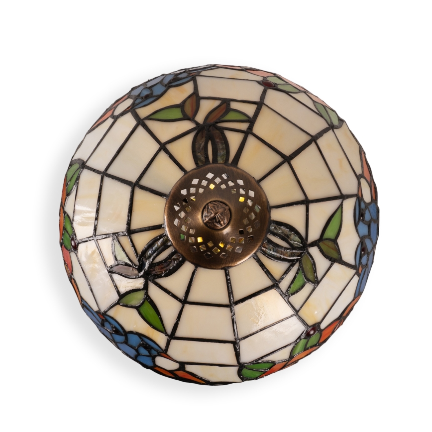 Brilagi - Tiffany-glasmosaik bordlampe JUNGLE 1xE27/60W/230V + 1xE14/40W