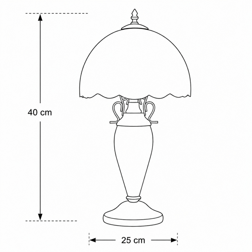 Brilagi - Tiffany-glasmosaik bordlampe JUNGLE 1xE27/60W/230V + 1xE14/40W
