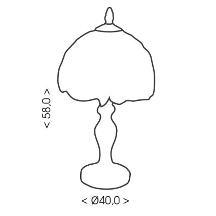 Brilagi - Tiffany glasmosaik bordlampe JUNGLE 2xE27/60W/230V