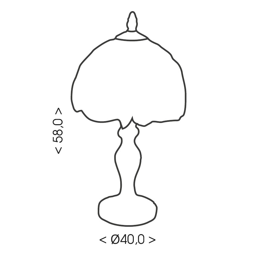 Brilagi - Tiffany glasmosaik bordlampe JUNGLE 2xE27/60W/230V