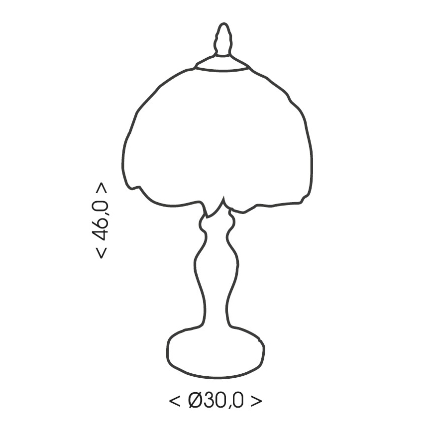 Brilagi - Tiffany glasmosaik bordlampe MIRABELLA 1xE27/60W/230V