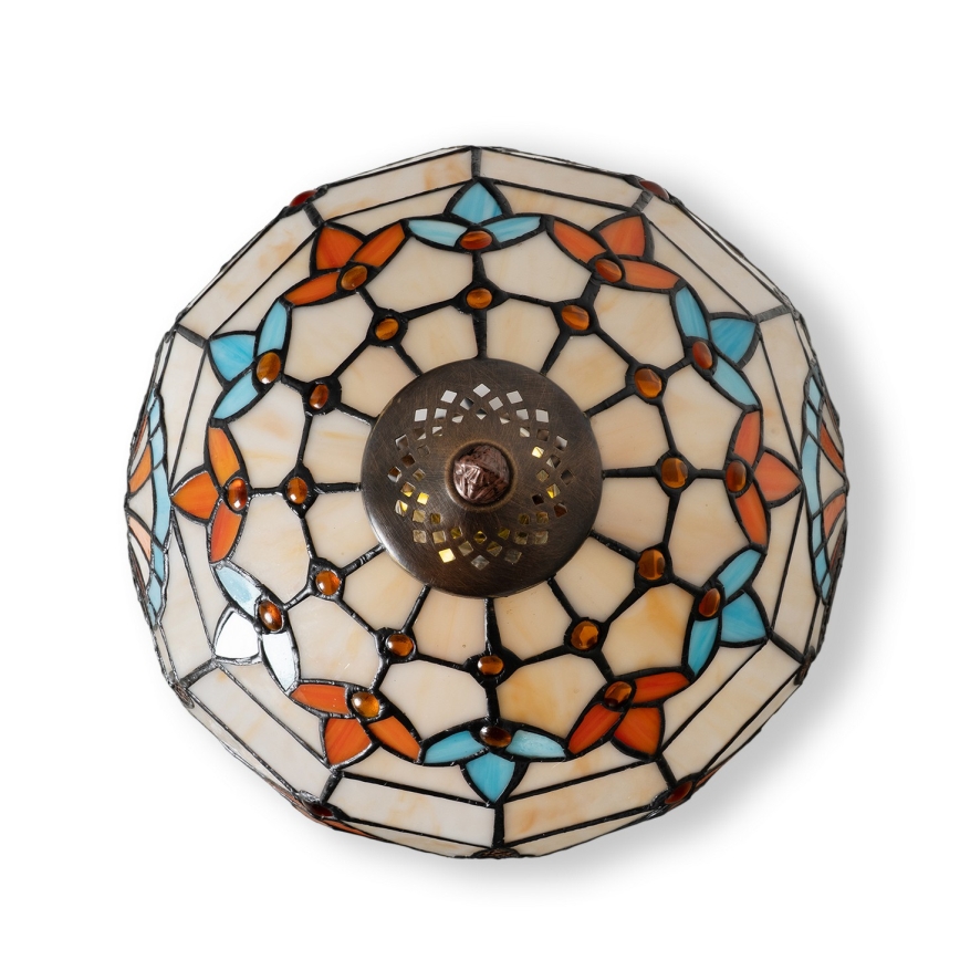 Brilagi - Tiffany glasmosaik bordlampe MIRABELLA 1xE27/60W/230V